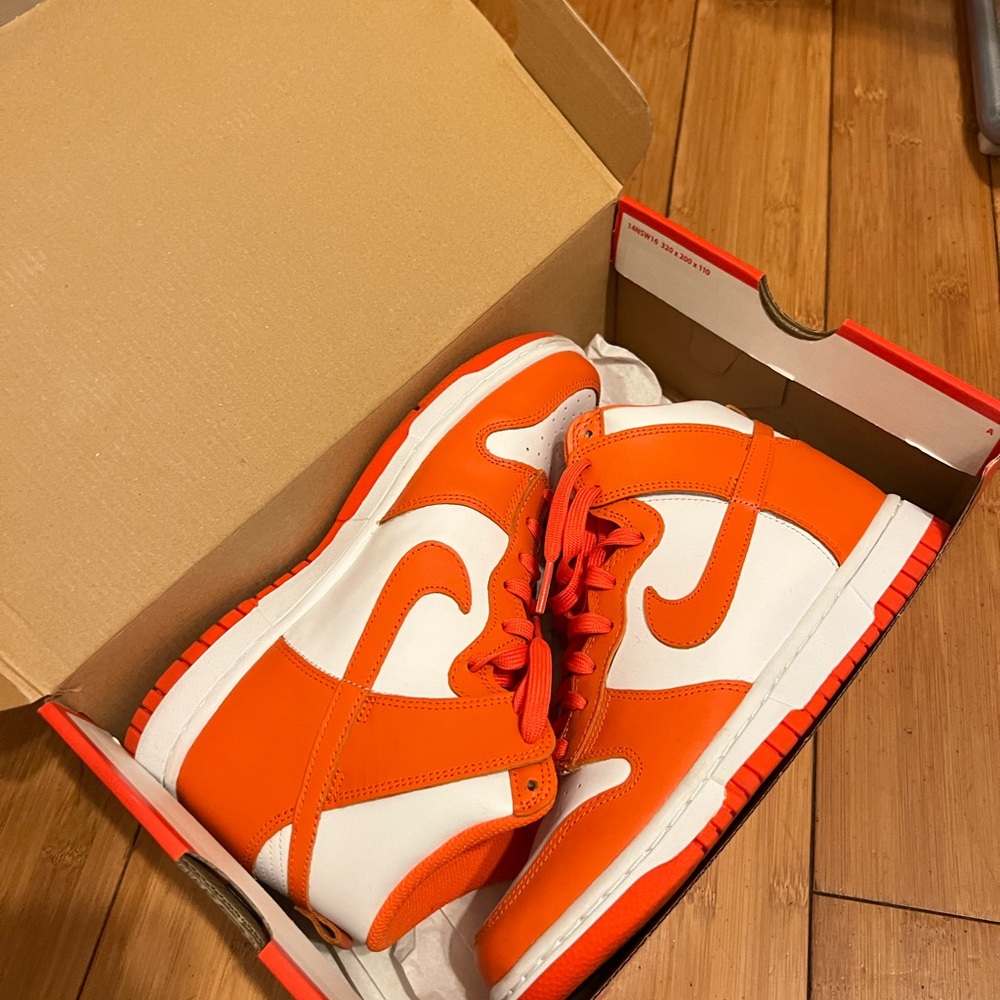 Nike Kids' Orange and White Sneakers